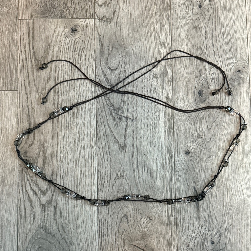 Vintage Y2K Brown Beaded Belt Best for Small